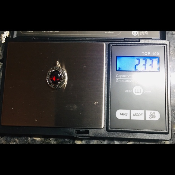 Gorgeous Lab Created Garnet Necklace & Ring Set - Picture 8 of 10